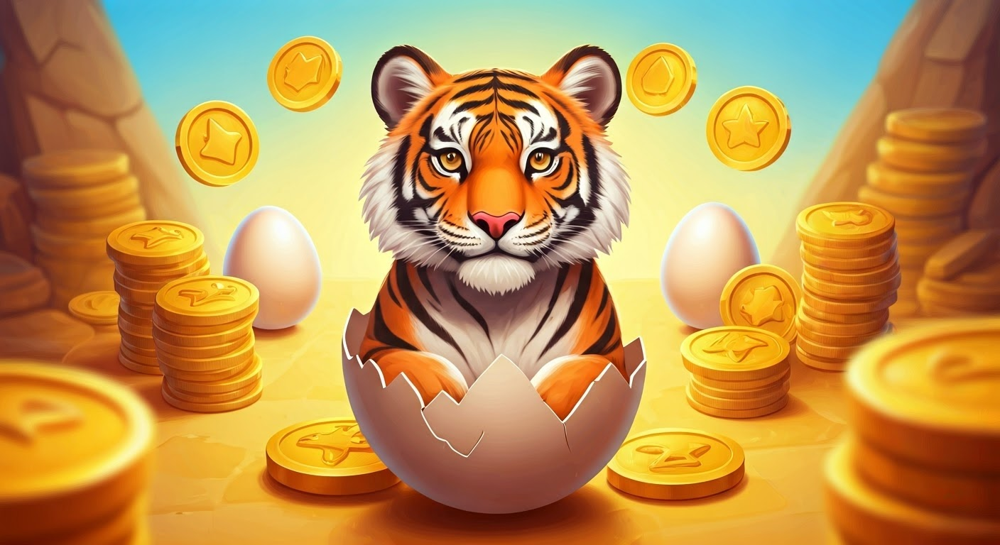 Player preparing to hatch tiger pet