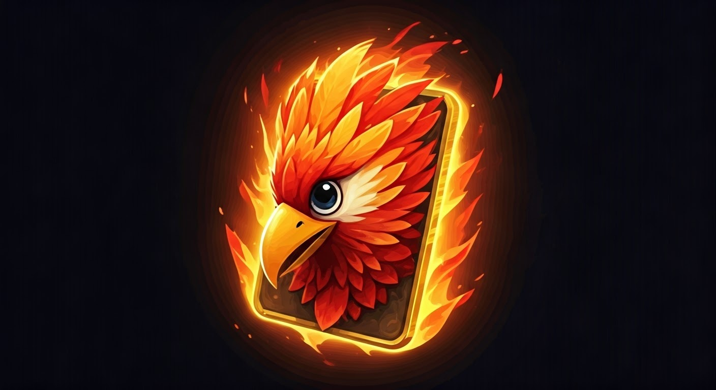 Colorful Fire Bird Card from Coin Master