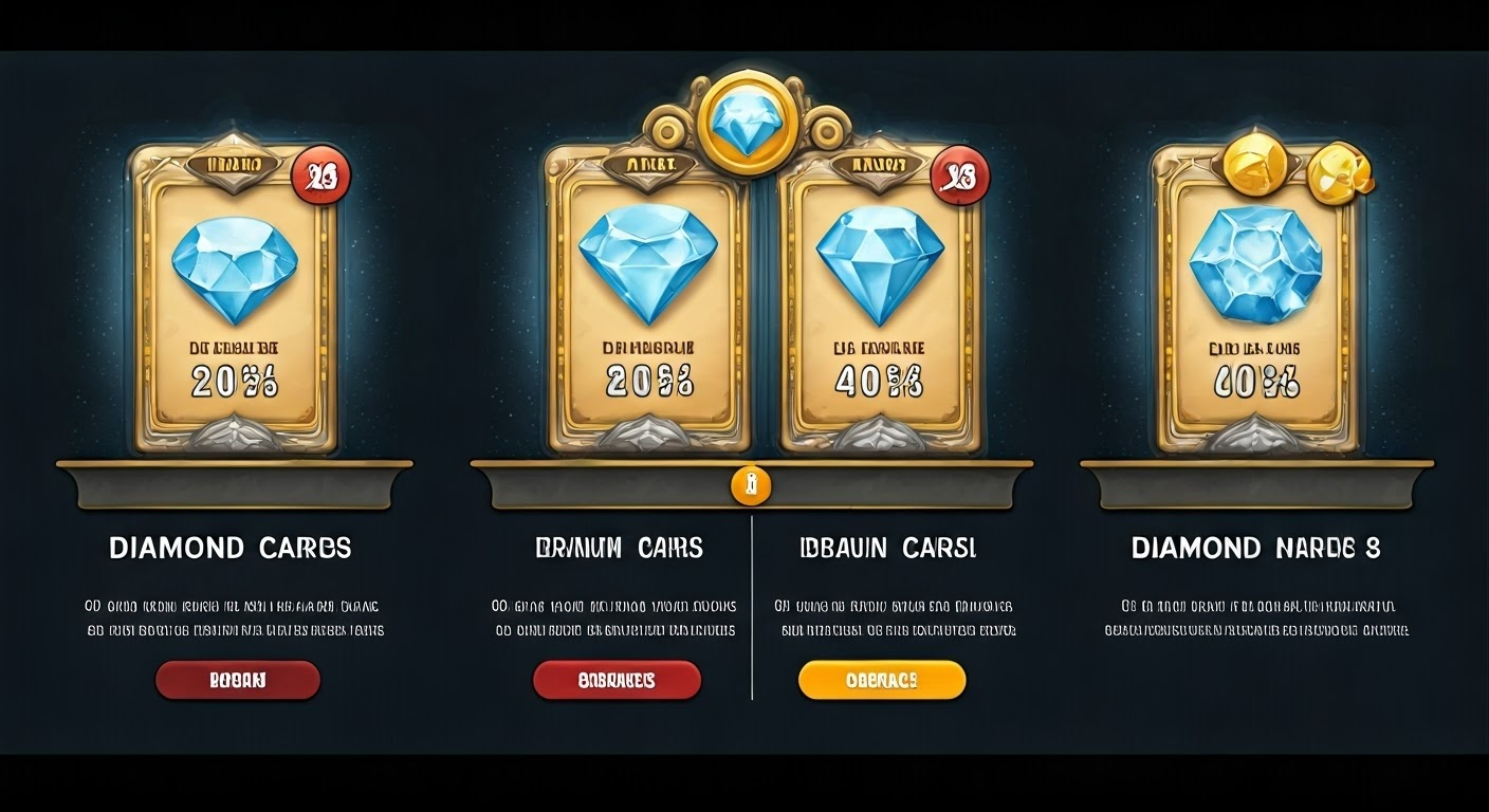 Infographic of diamond cards in Coin Master.