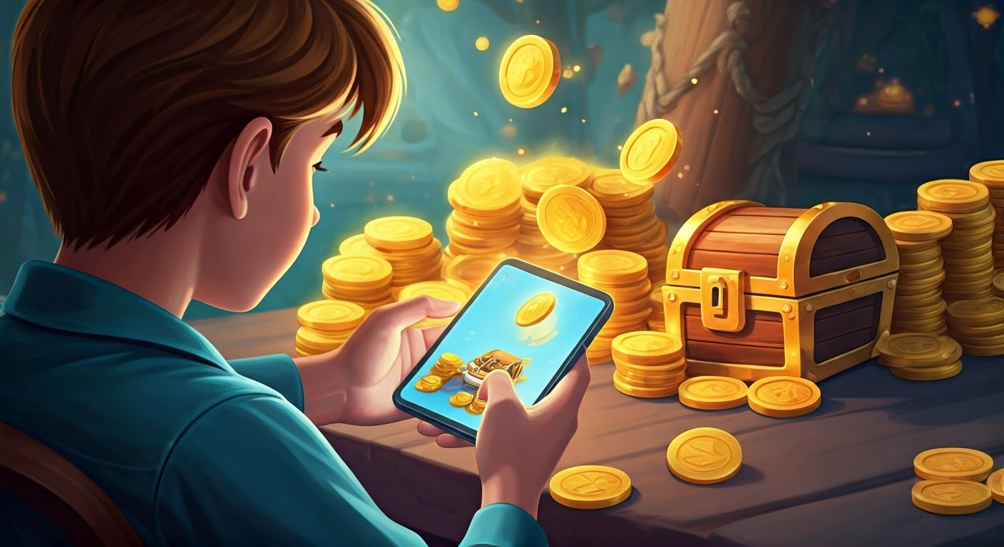 Player engaged in Coin Master game.