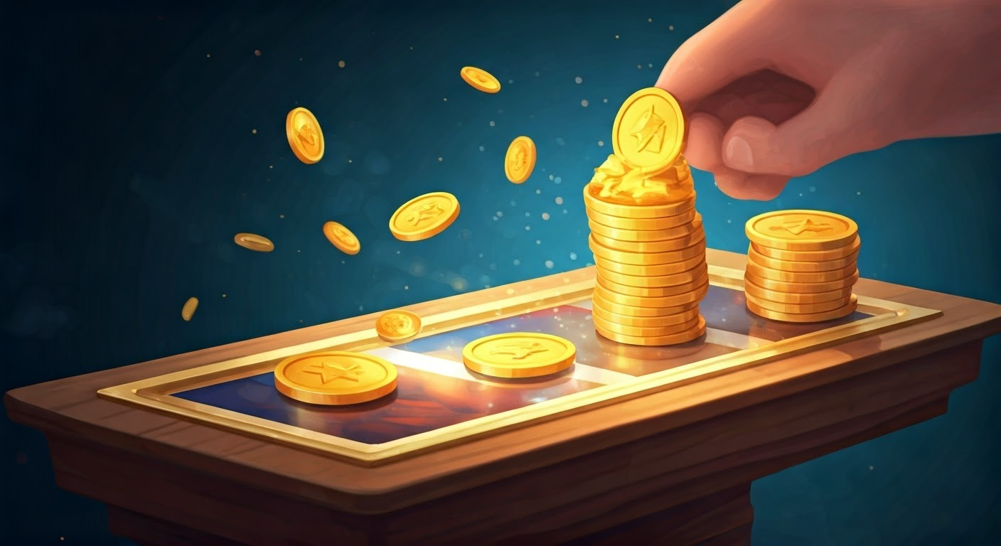 Player managing coins and spins efficiently.