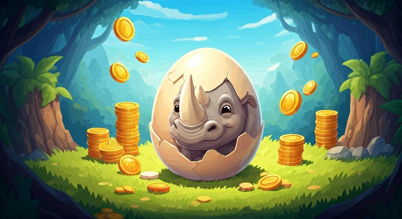 Player hatching rhino egg in game