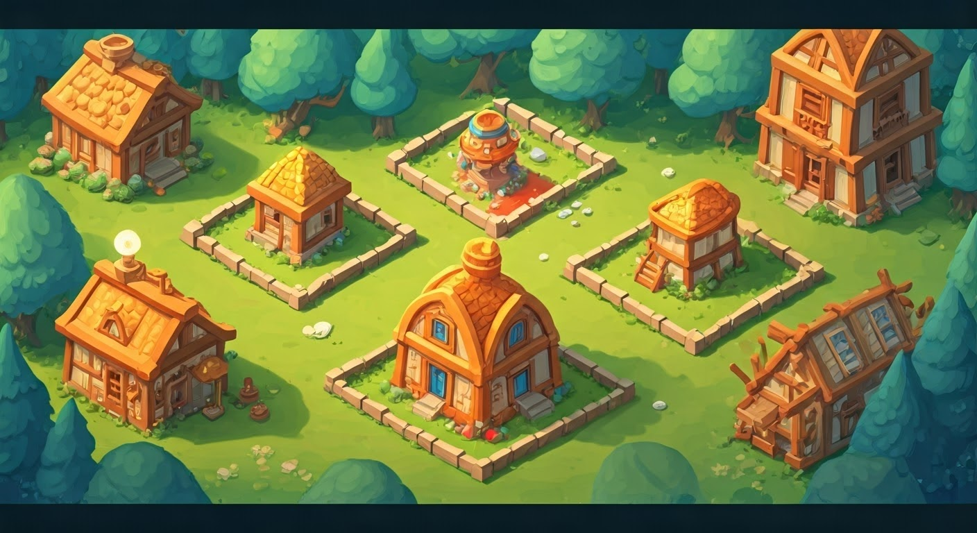 Step-by-step village building in Coin Master.