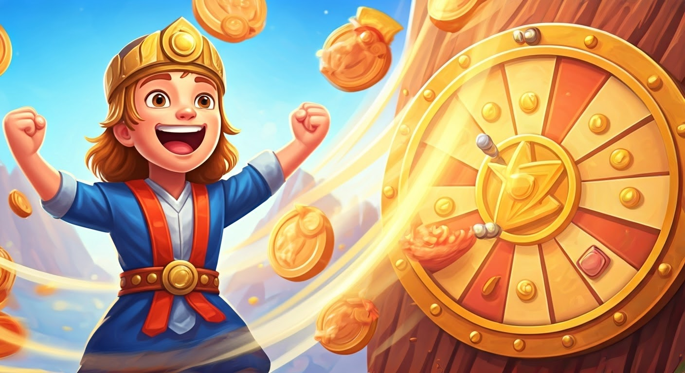 Player spinning Thor's Wheel in Coin Master.